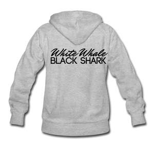 White Whale Black Shark Hoodie Women's (Gray)