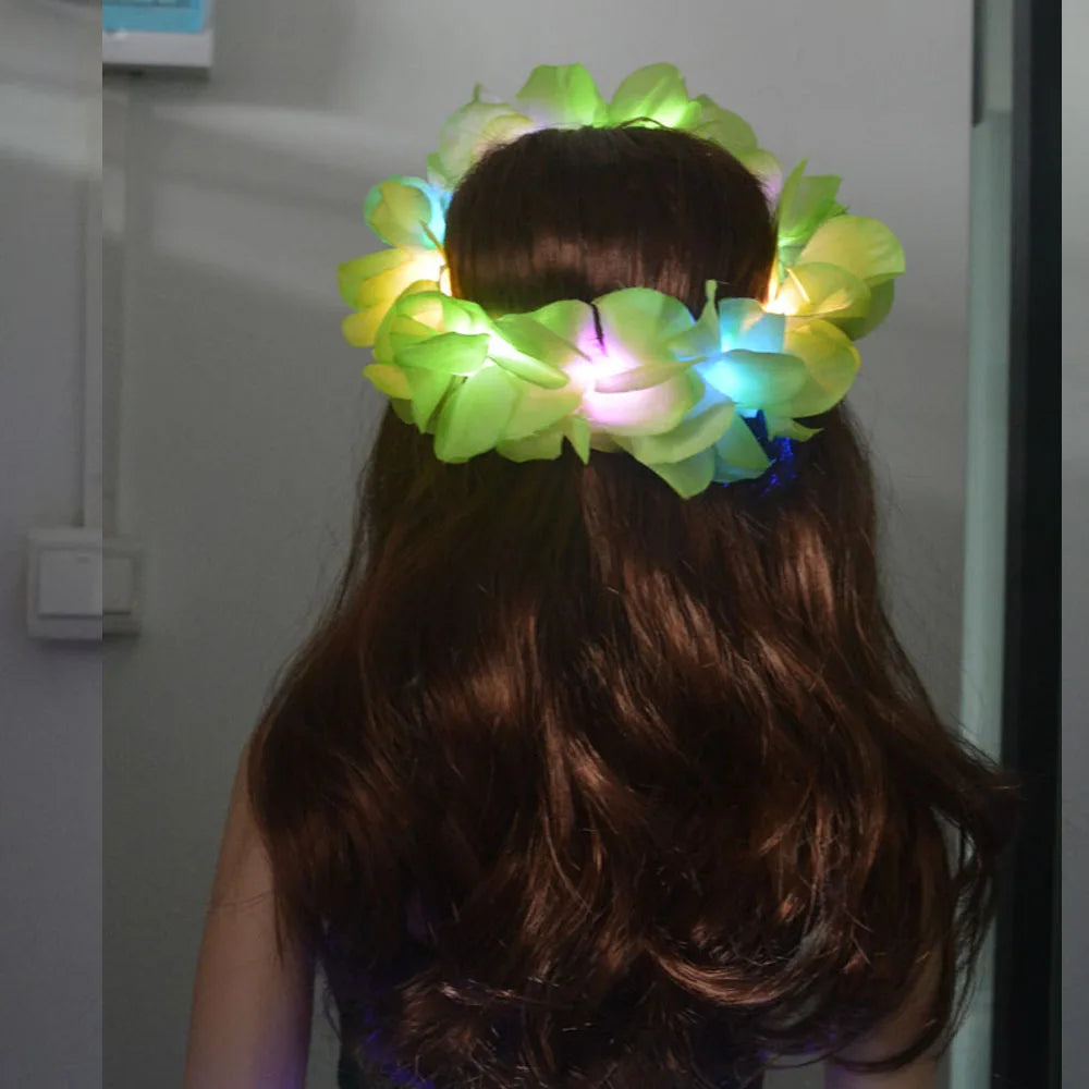 LED Hawaiian Lei Headband