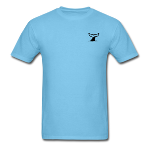 White Whale Black Shirt Men's (aquatic blue)
