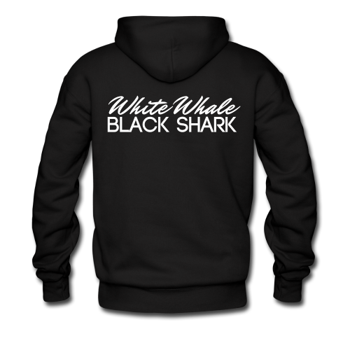 White Whale Black Shark Hoodie Men's(Black)