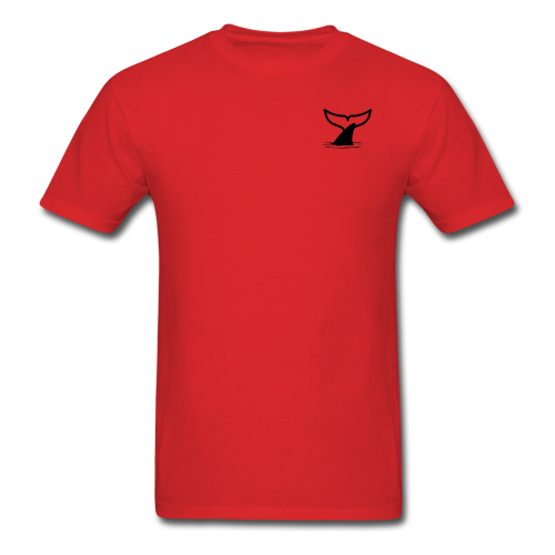 White Whale Black Shark T-shirt Men's (red)