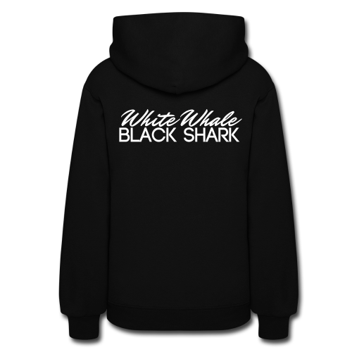 White Whale Black Shark Hoodie Women's (Black)