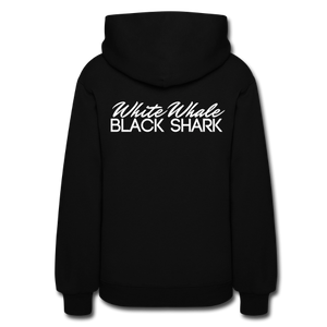 White Whale Black Shark Hoodie Women's (Black)
