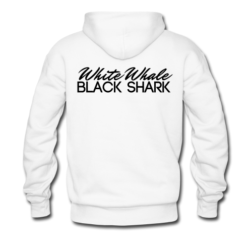 White Whale Black Shark Men's Hoodie (white)