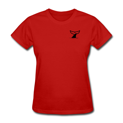 White Whale Black Shark T-Shirt Women's (red)