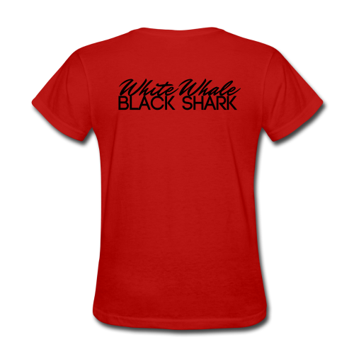 White Whale Black Shark T-Shirt Women's (red)